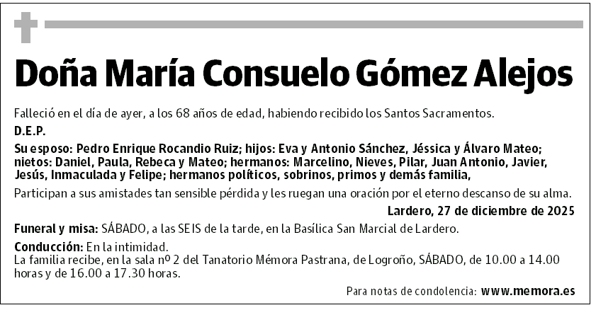 Doña María Consuelo Gómez Alejos