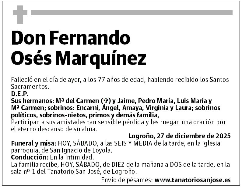 Don Fernando Osés Marquínez