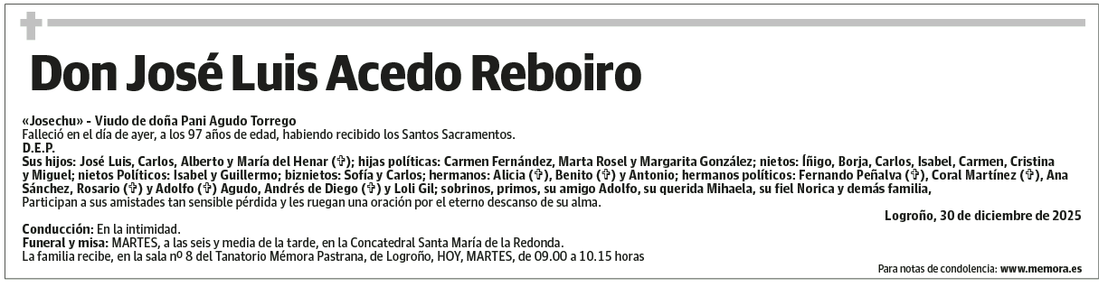 Don José Luis Acedo Reboiro