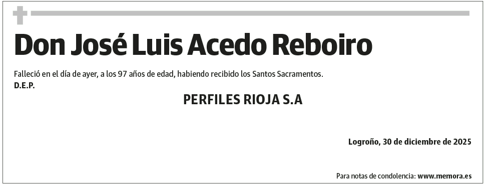 Don José Luis Acedo Reboiro