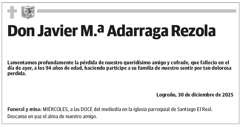Don Javier M.ª Adarraga Rezola