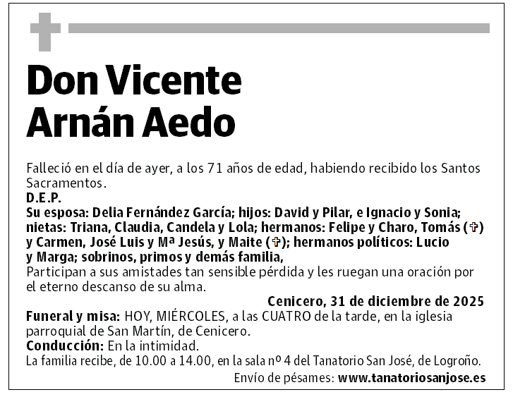 Don Vicente Arnán Aedo