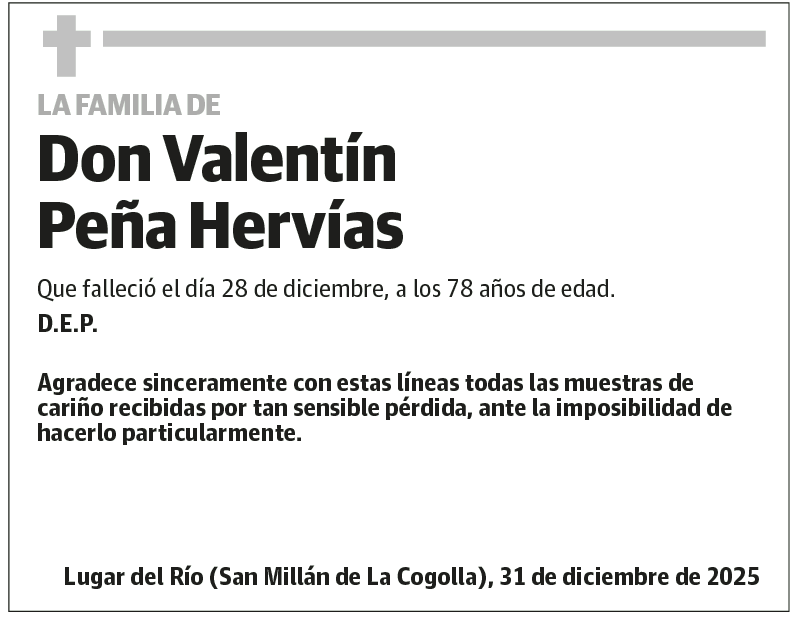 Don Valentín  Peña Hervías