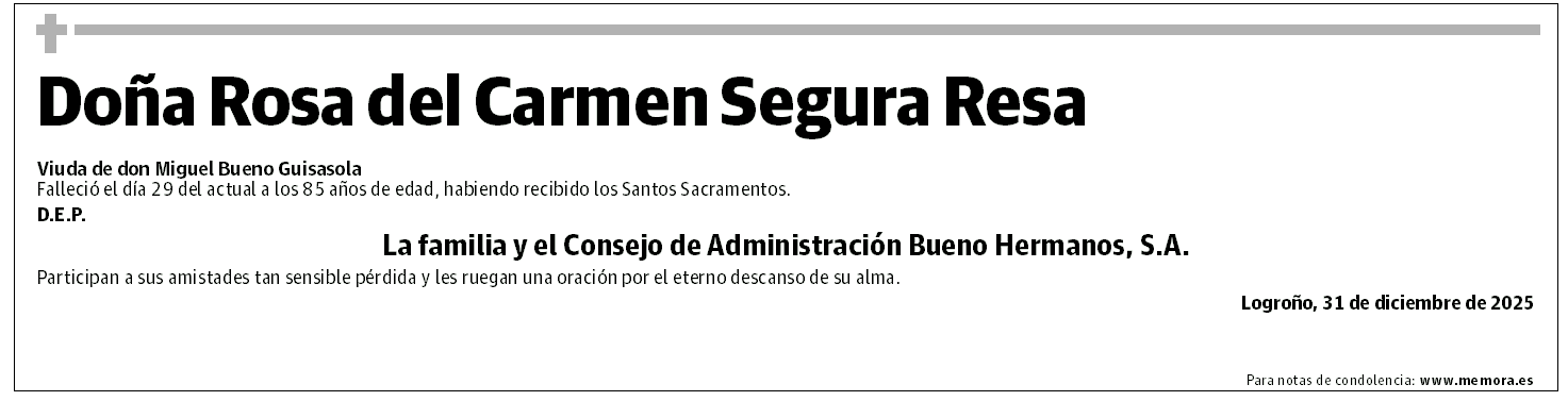 Doña Rosa del Carmen Segura Resa