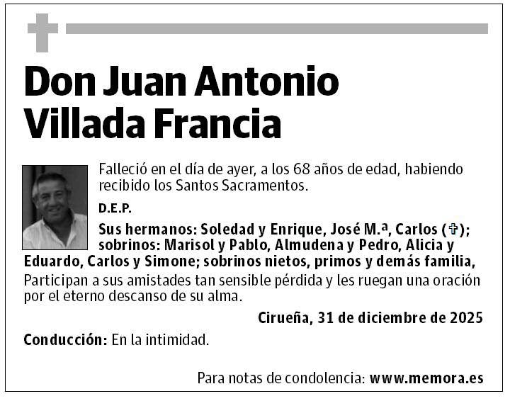 Don Juan Antonio Villada Francia