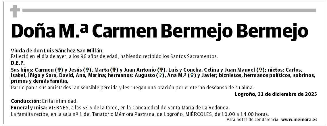 Doña M.ª Carmen Bermejo Bermejo