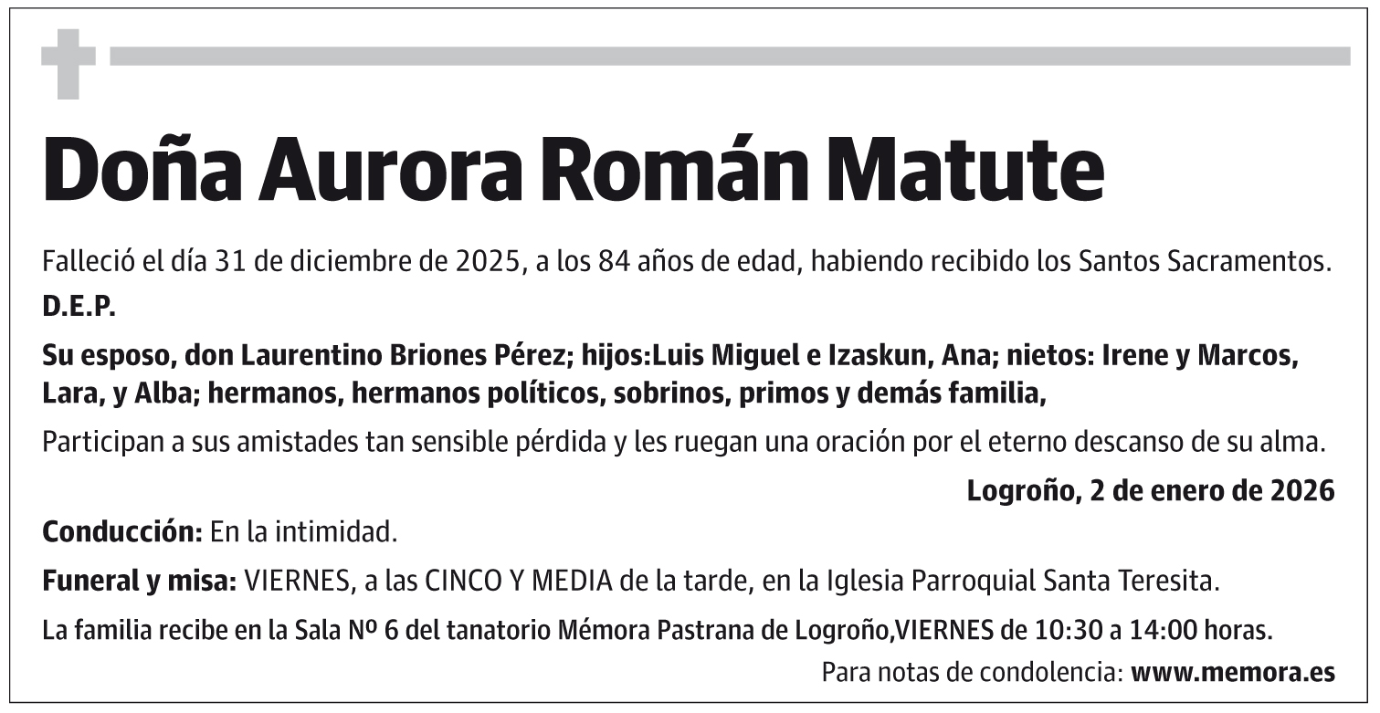 Doña Aurora Román Matute