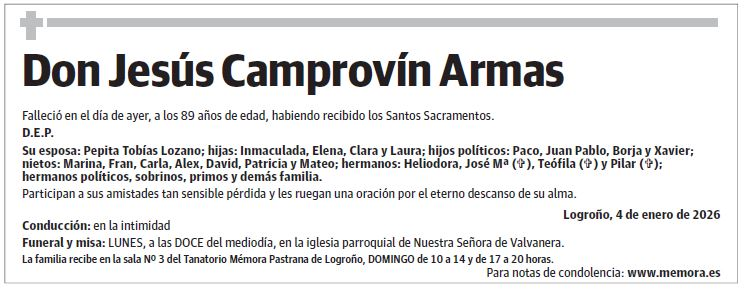 Don Jesús Camprovín Armas