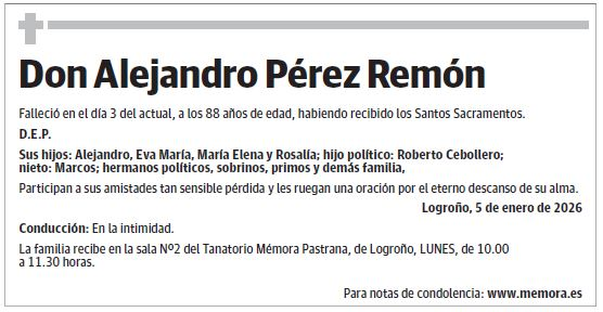 Don Alejandro Pérez Remón