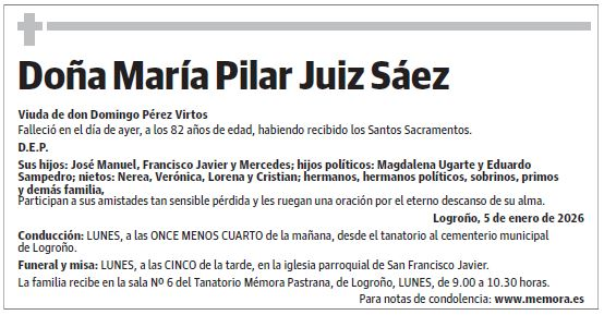 Doña María Pilar Juiz Sáez