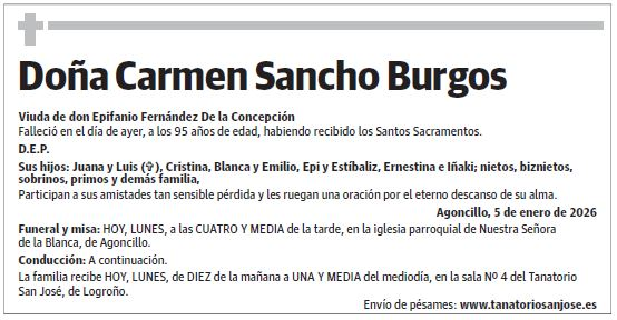 Doña Carmen Sancho Burgos
