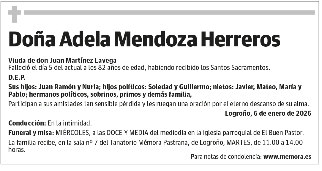 Doña Adela Mendoza Herreros