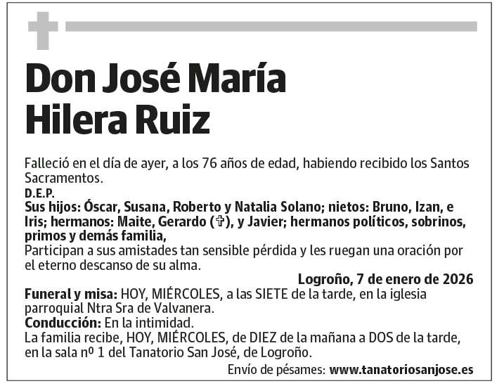 Don José María Hilera Ruiz