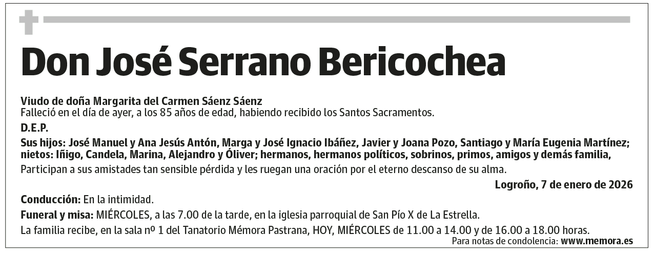 Don José Serrano Bericochea