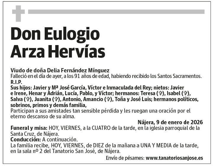 Don Eulogio Arza Hervías