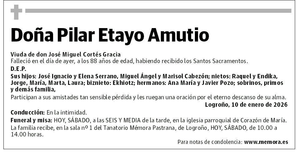 Doña Pilar Etayo Amutio