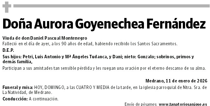 Doña Aurora Goyenechea Fernández