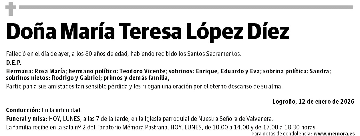 Doña María Teresa López Díez