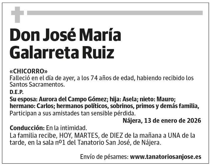 Don José María Galarreta Ruiz