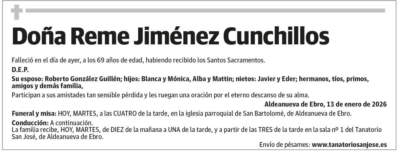 Doña Reme Jiménez Cunchillos