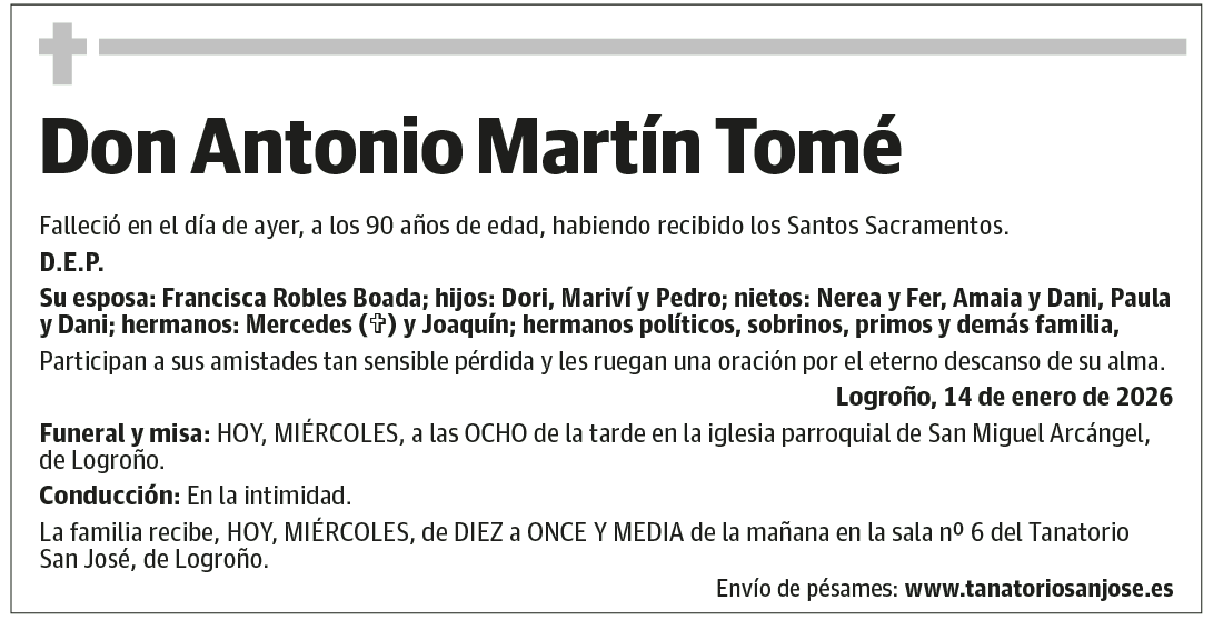 Don Antonio Martín Tomé