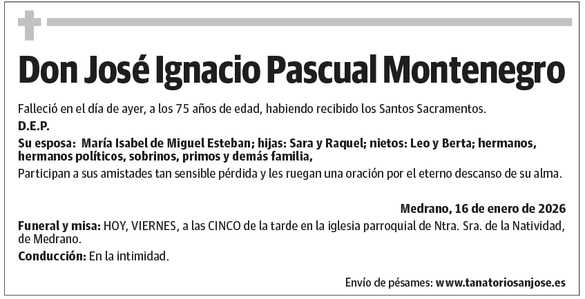 Don José Ignacio Pascual Montenegro