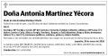 Doña Antonia Martínez Yécora