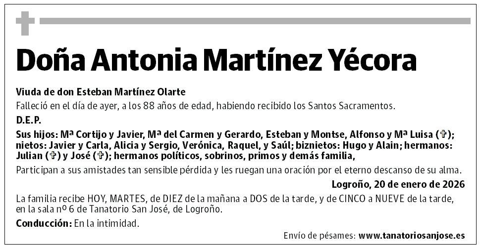 Doña Antonia Martínez Yécora