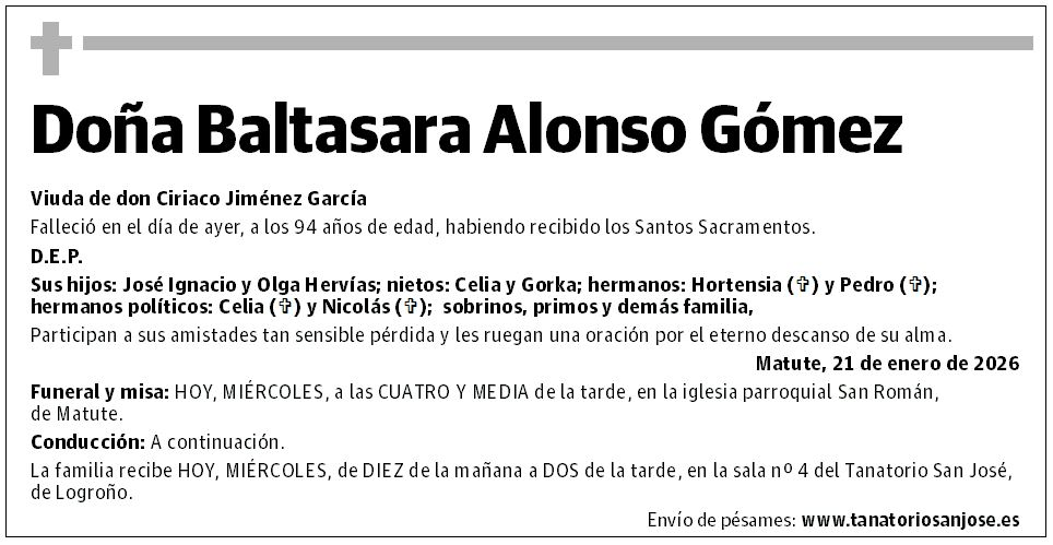 Doña Baltasara Alonso Gómez