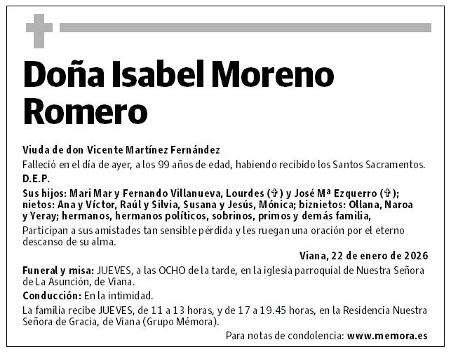 Doña Isabel Moreno Romero