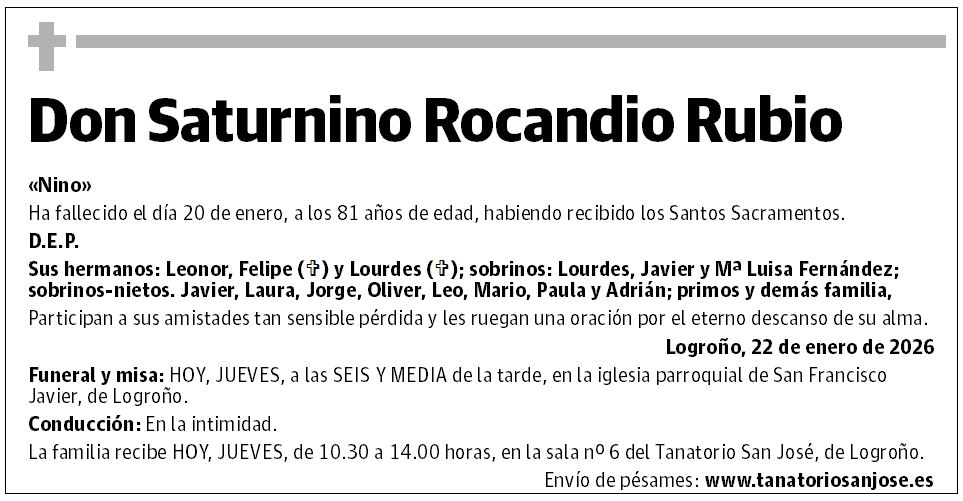 Don Saturnino Rocandio Rubio