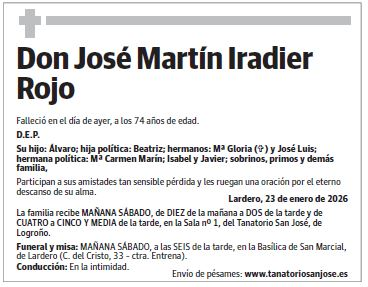 Don José Martín Iradier Rojo