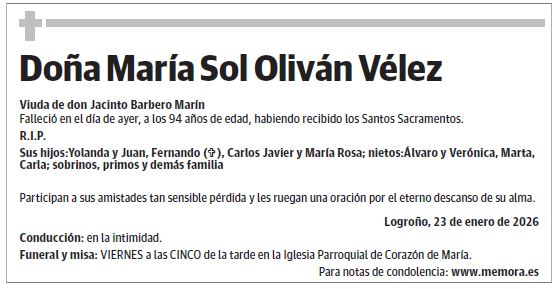 Doña María Sol Oliván Vélez