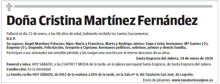 Doña Cristina Martínez Fernández