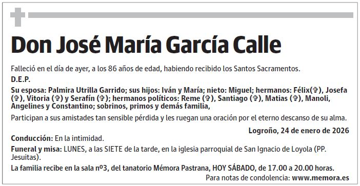 Don José María García Calle