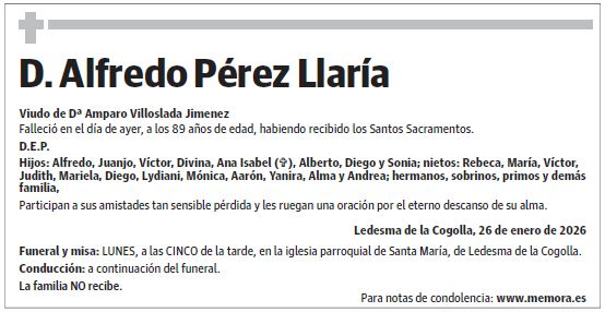 D. Alfredo Pérez Llaría