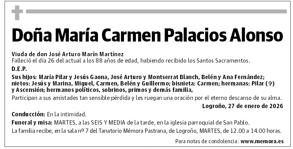 Doña María Carmen Palacios Alonso