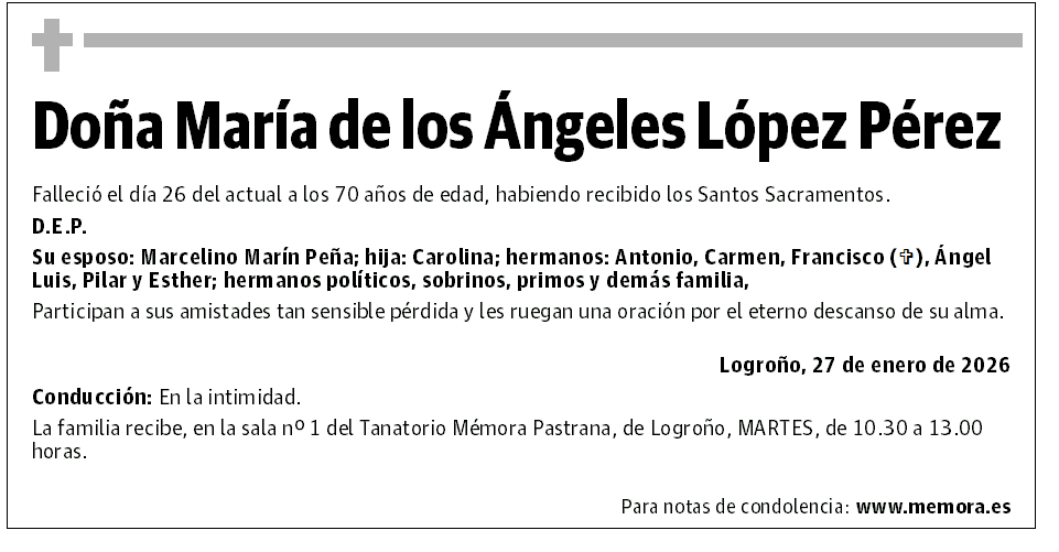 Doña María de los Ángeles López Pérez