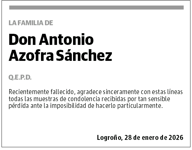 Don Antonio Azofra Sánchez