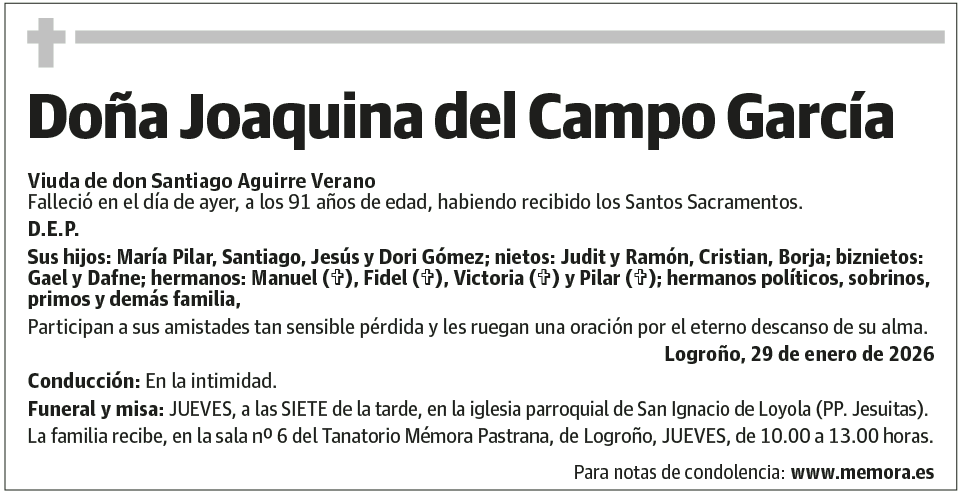 Doña Joaquina del Campo García