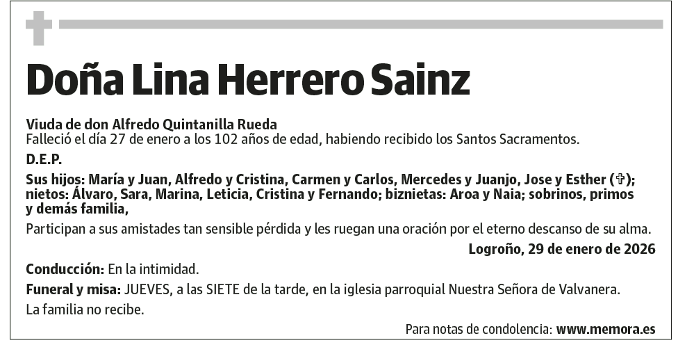 Doña Lina Herrero Sainz