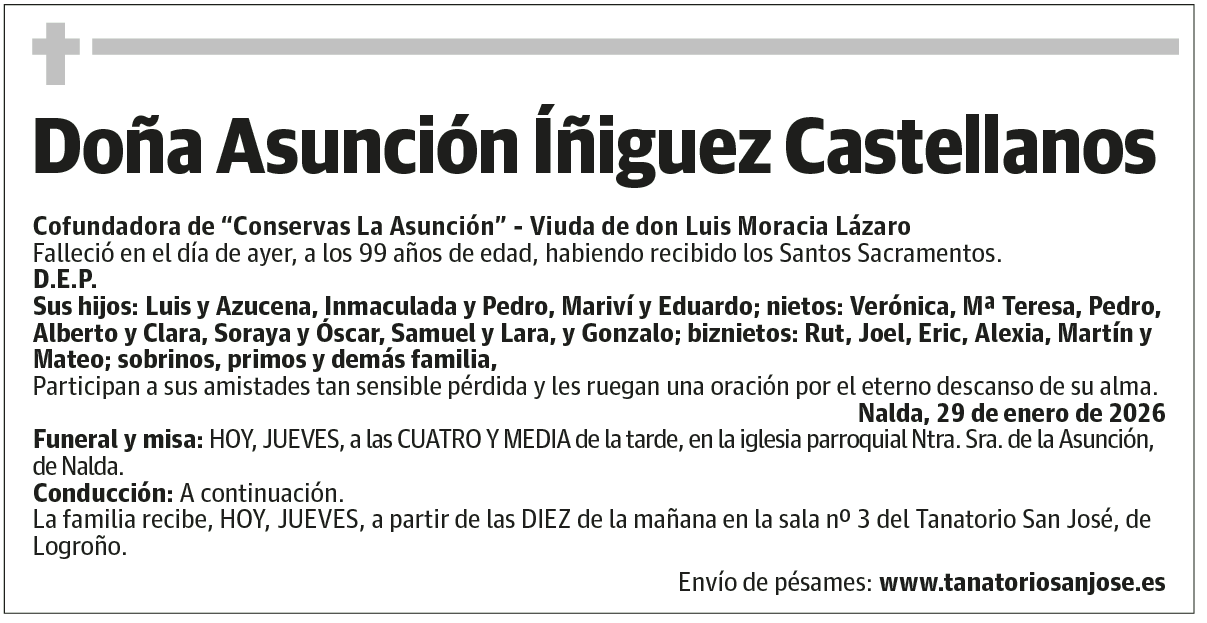 Doña Asunción Íñiguez Castellanos