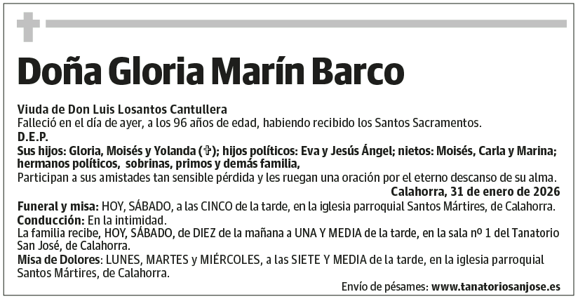 Doña Gloria Marín Barco