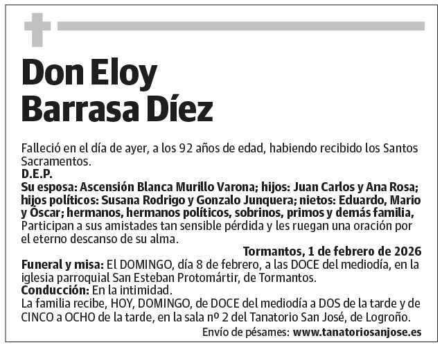 Don Eloy Barrasa Díez
