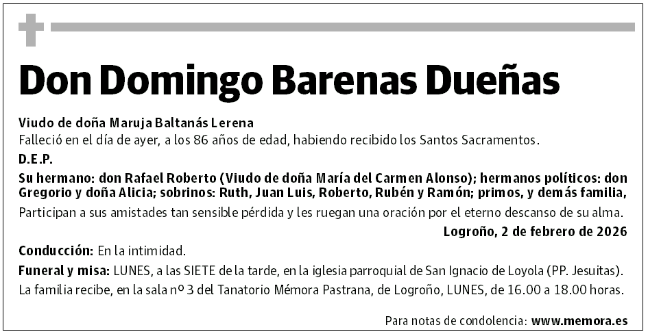 Don Domingo Barenas Dueñas