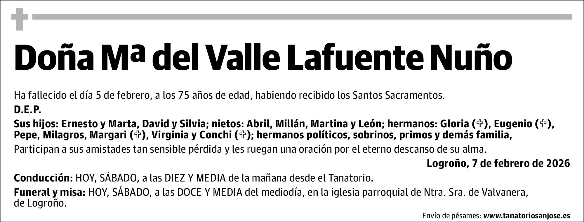 Mª del Valle Lafuente Nuño