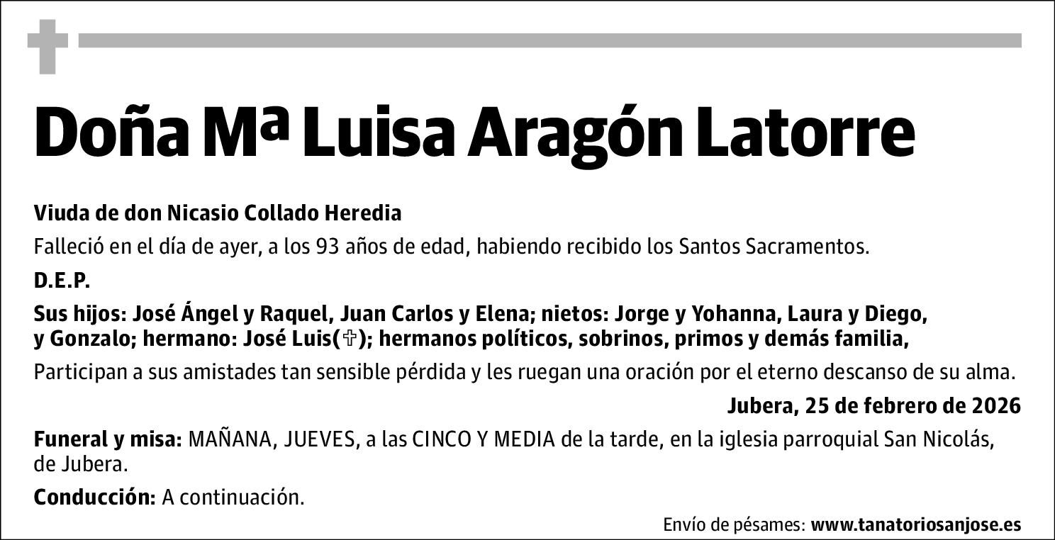 Maria Luisa Aragón Latorre