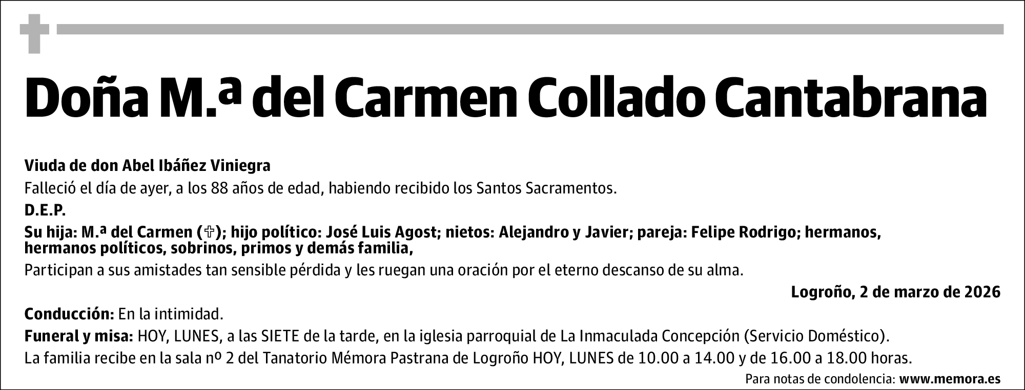 Maria del Carmen Collado Cantabrana