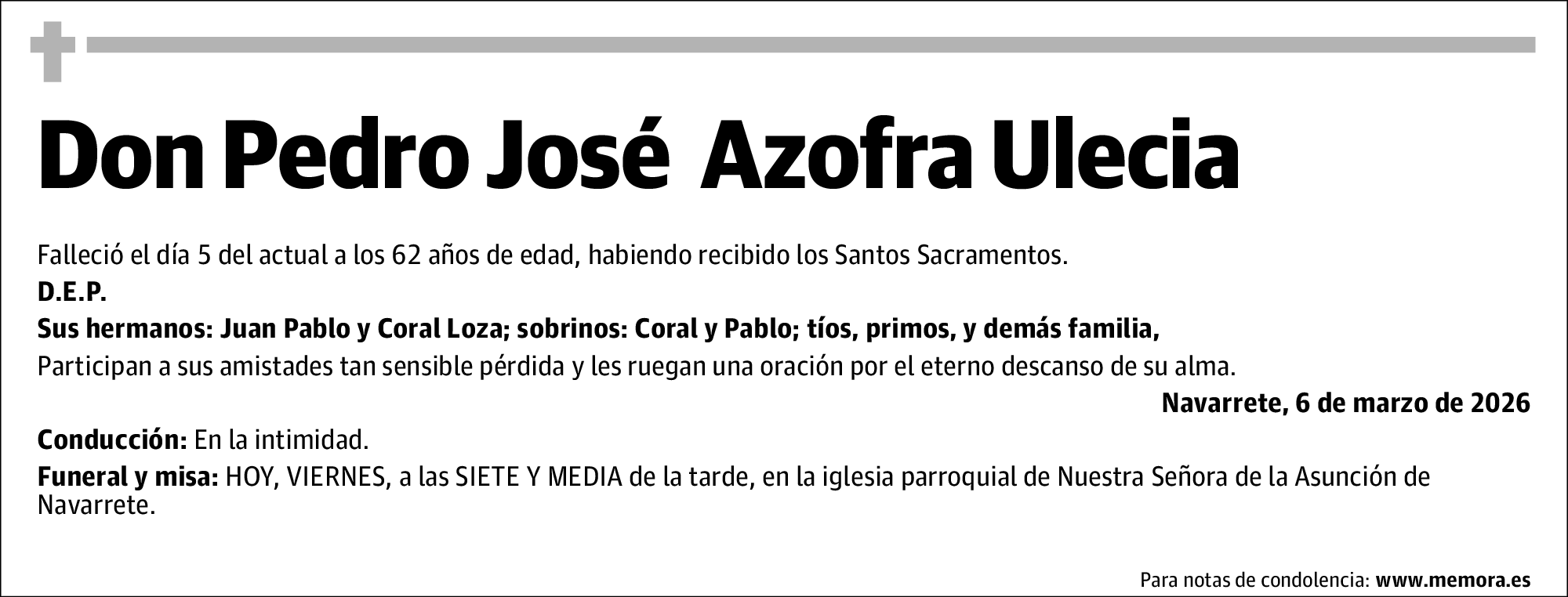 Pedro José Azofra Ulecia