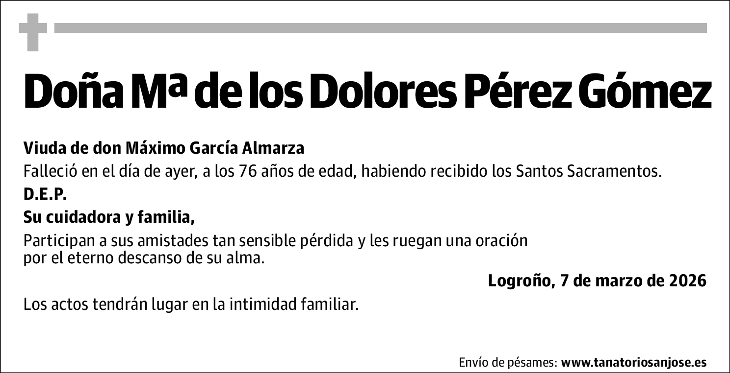 Mª de los Dolores Pérez Gómez